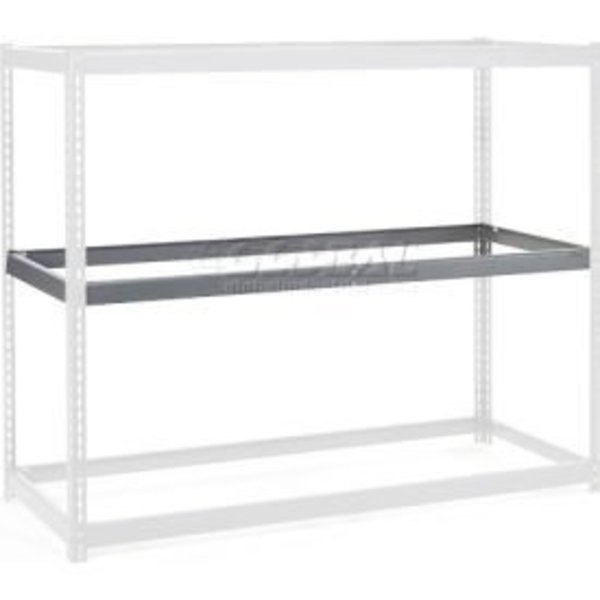 Global Equipment Additional Level For Wide Span Rack 48"Wx48"D No Deck 1200 Lb Capacity, Gray 502402